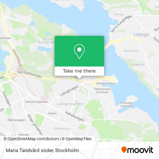 Maria Tandvård söder map