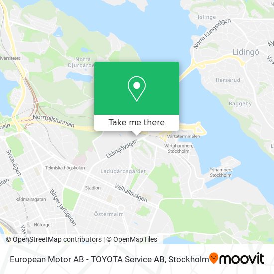 European Motor AB - TOYOTA Service AB map