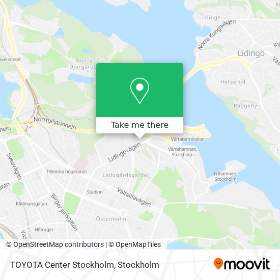 TOYOTA Center Stockholm map