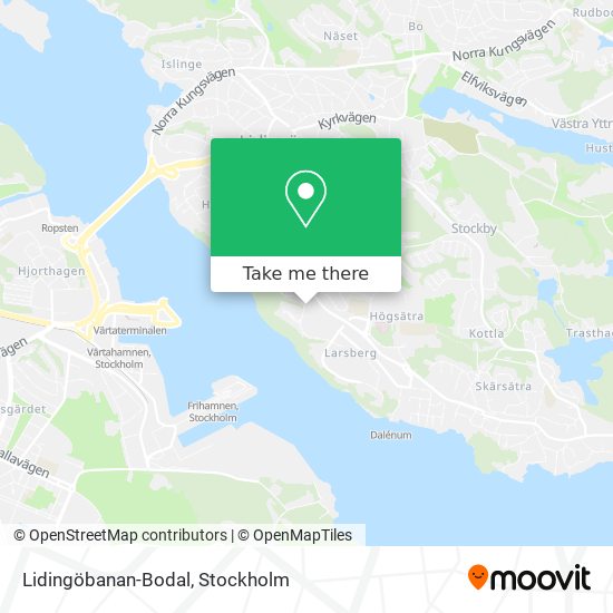 Lidingöbanan-Bodal map