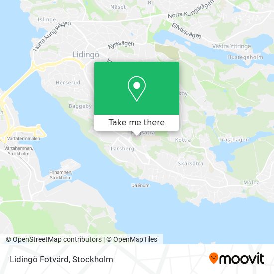 Lidingö Fotvård map