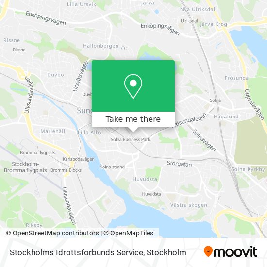 Stockholms Idrottsförbunds Service map