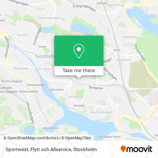 Sportwest, Flytt och Allservice map