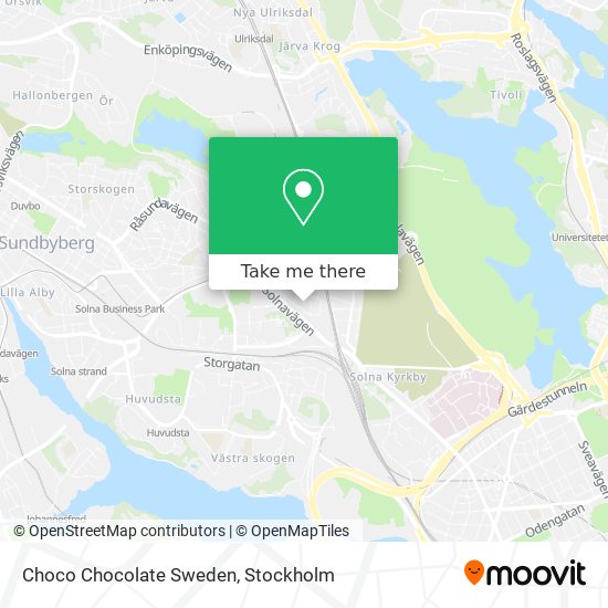 Choco Chocolate Sweden map