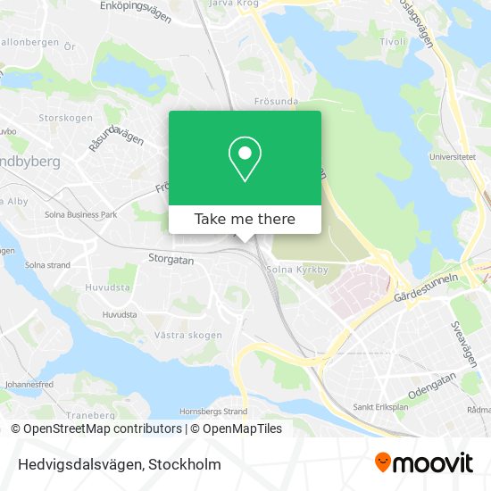 Hedvigsdalsvägen map