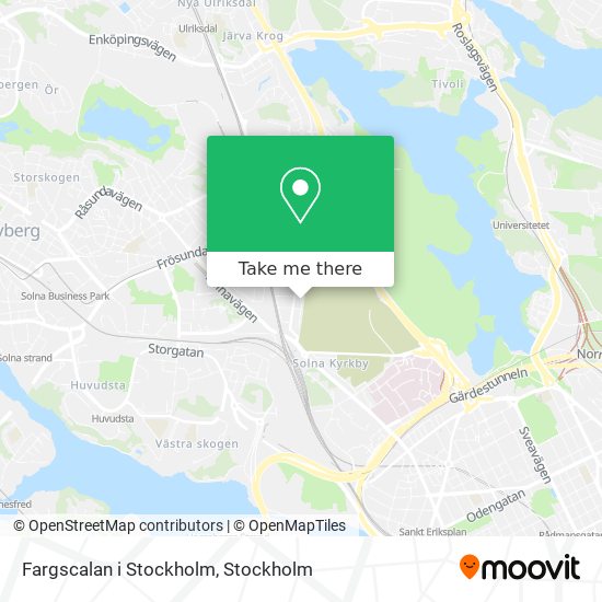 Fargscalan i Stockholm map