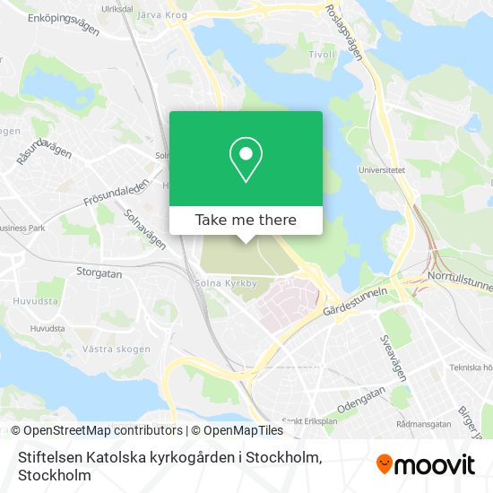 Stiftelsen Katolska kyrkogården i Stockholm map