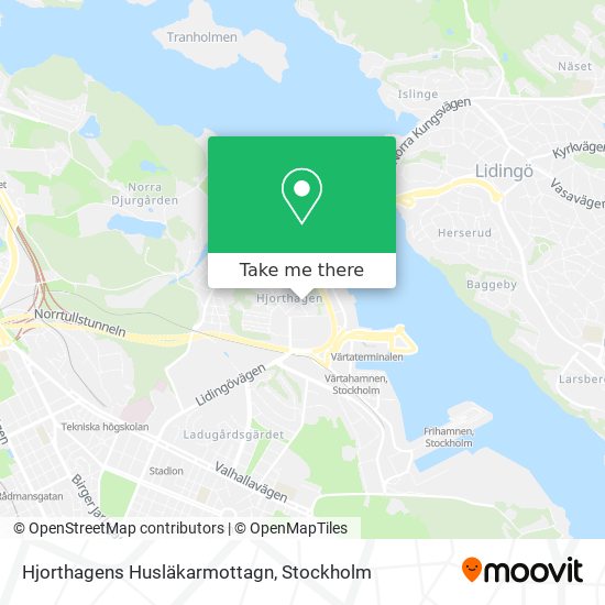 Hjorthagens Husläkarmottagn map