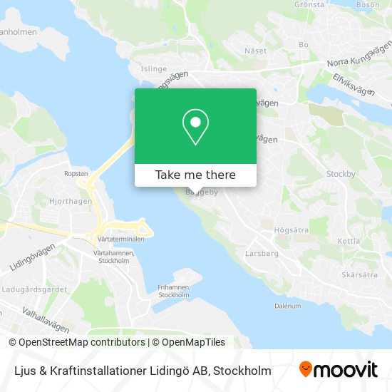 Ljus & Kraftinstallationer Lidingö AB map