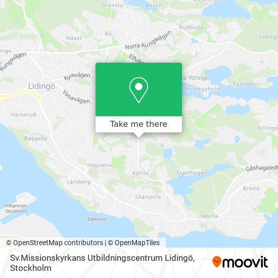 Sv.Missionskyrkans Utbildningscentrum Lidingö map