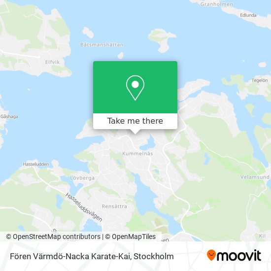 Fören Värmdö-Nacka Karate-Kai map