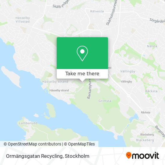 Ormängsgatan Recycling map