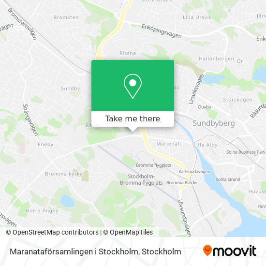 Maranataförsamlingen i Stockholm map