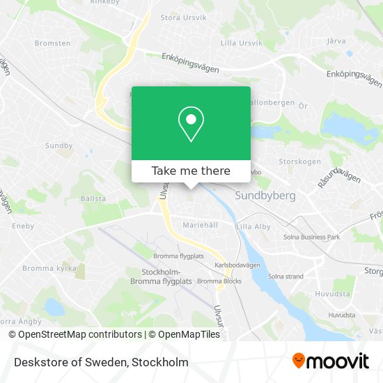 Deskstore of Sweden map