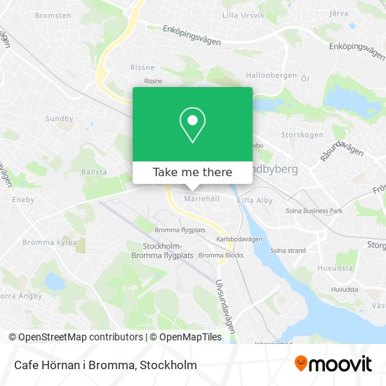 Cafe Hörnan i Bromma map