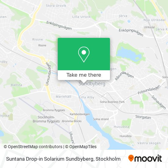 Suntana Drop-in Solarium Sundbyberg map