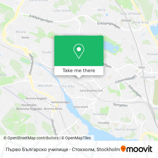 Първо Българско училище - Стокхолм map