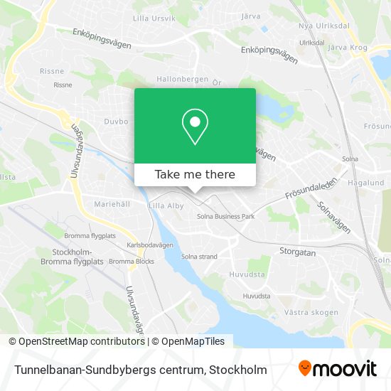 Tunnelbanan-Sundbybergs centrum map