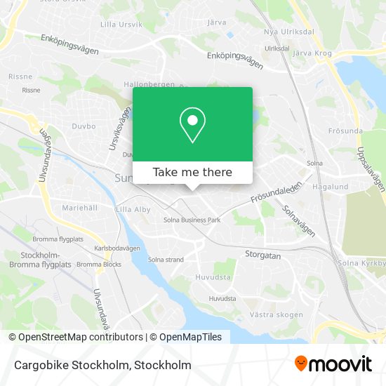 Cargobike Stockholm map