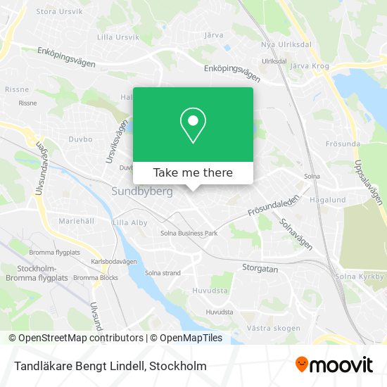 Tandläkare Bengt Lindell map