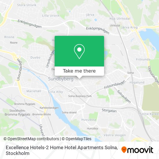 Excellence Hotels-2 Home Hotel Apartments Solna map