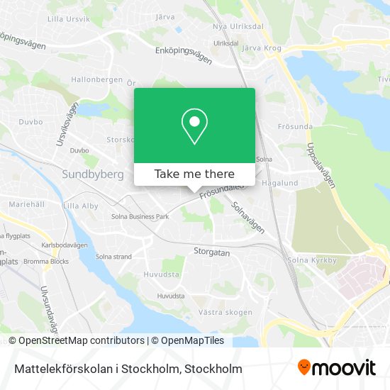 Mattelekförskolan i Stockholm map