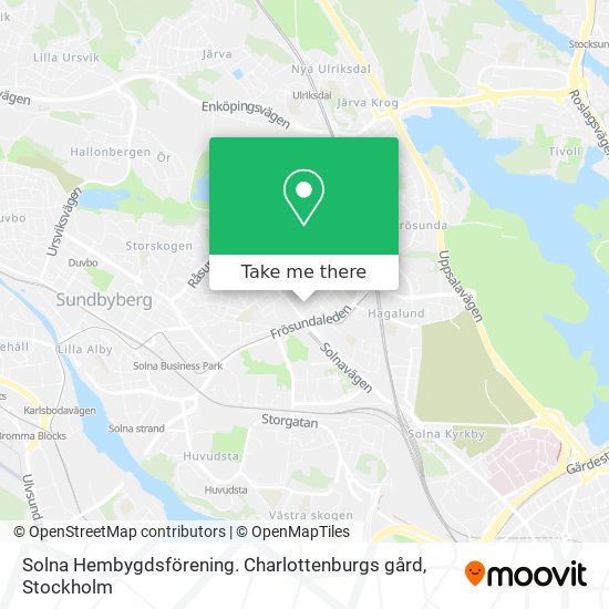 Solna Hembygdsförening. Charlottenburgs gård map