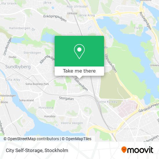 City Self-Storage map