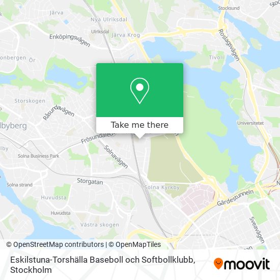 Eskilstuna-Torshälla Baseboll och Softbollklubb map