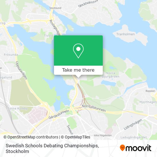 Swedish Schools Debating Championships map