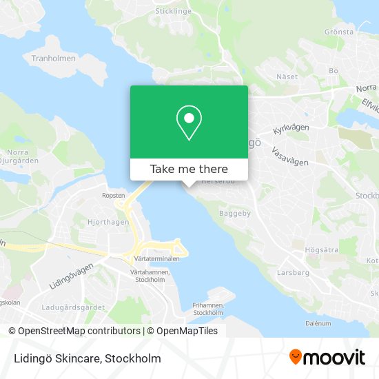 Lidingö Skincare map