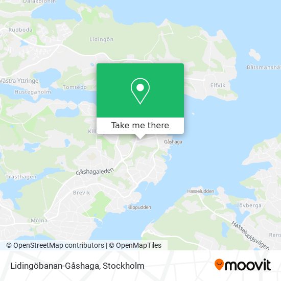 Lidingöbanan-Gåshaga map