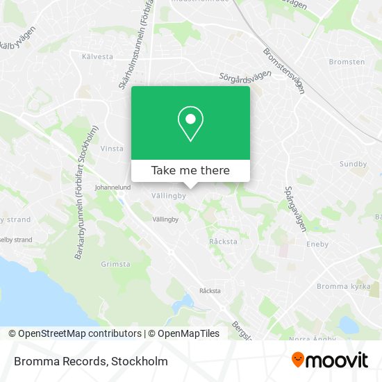 Bromma Records map