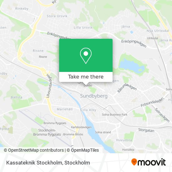 Kassateknik Stockholm map