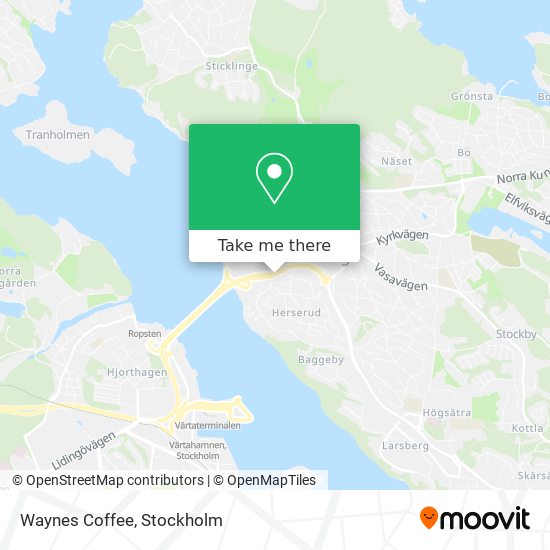 Waynes Coffee map