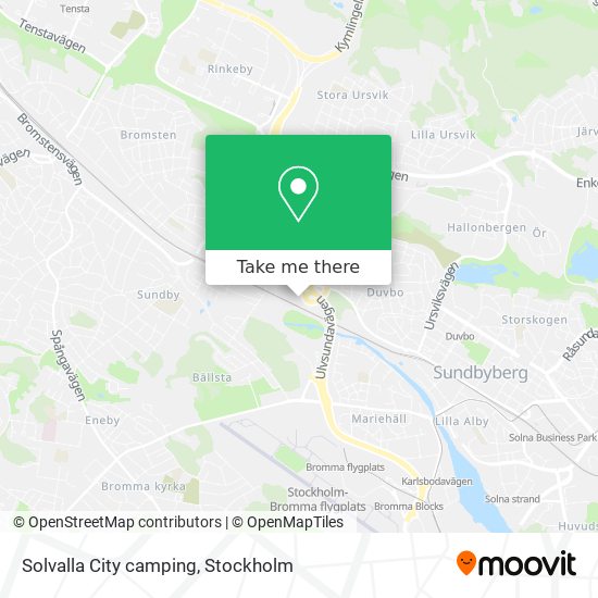 Solvalla City camping map