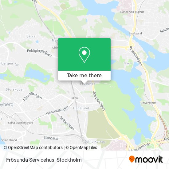 Frösunda Servicehus map