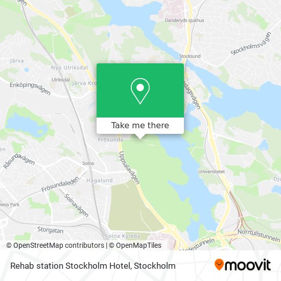 Rehab station Stockholm Hotel map