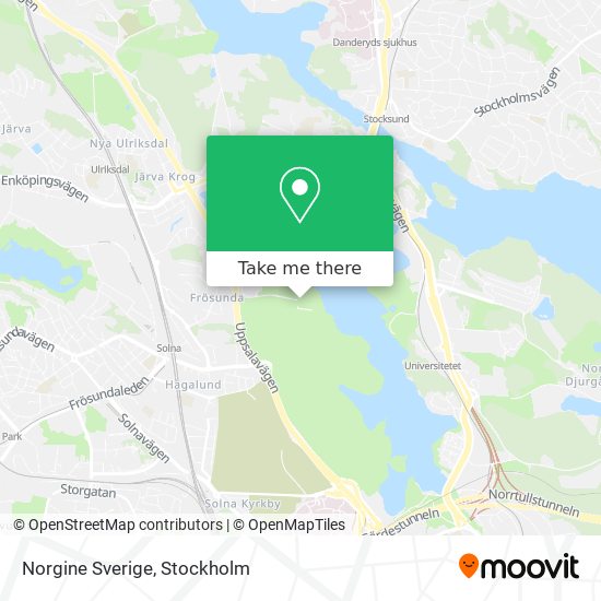 Norgine Sverige map