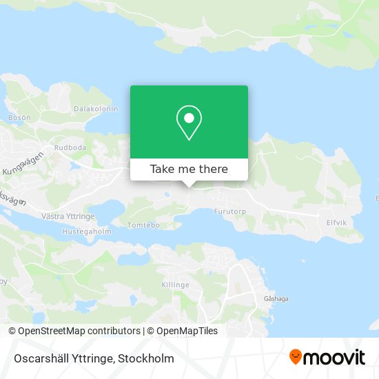 Oscarshäll Yttringe map