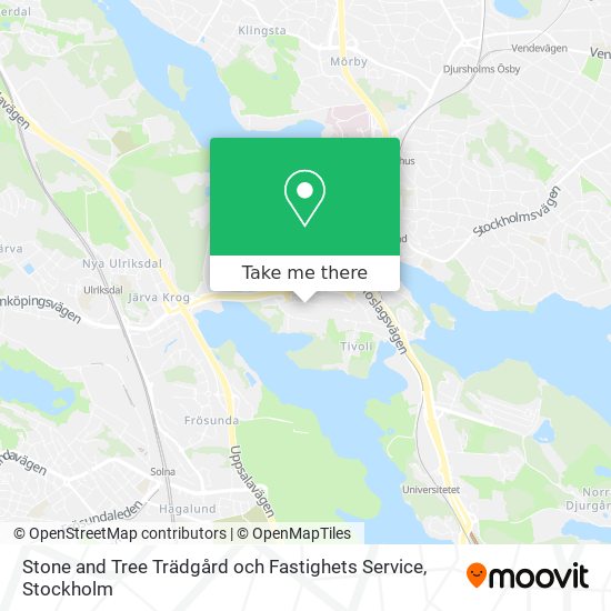Stone and Tree Trädgård och Fastighets Service map