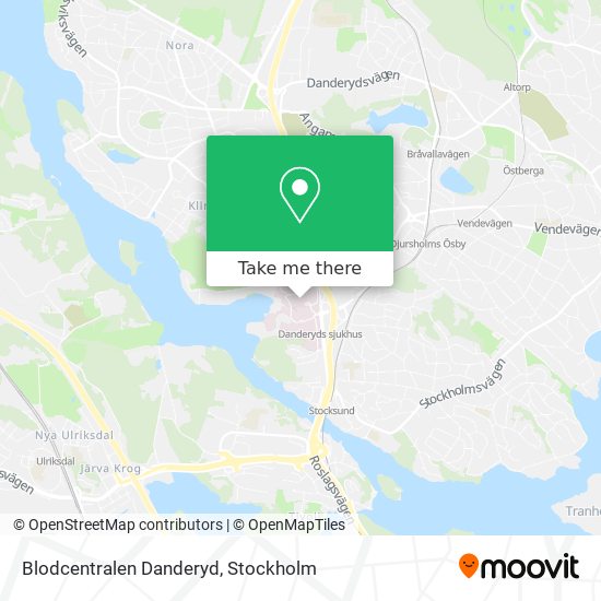 Blodcentralen Danderyd map