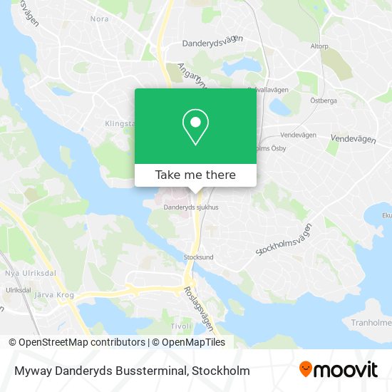 Myway Danderyds Bussterminal map