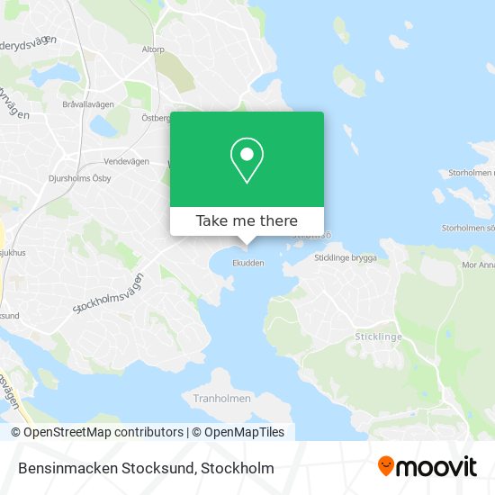 Bensinmacken Stocksund map