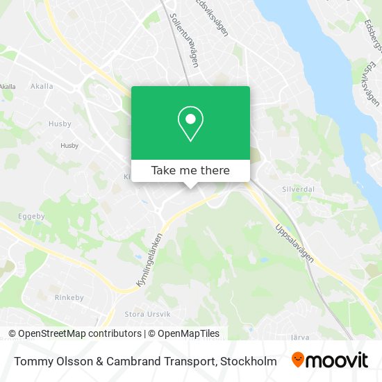 Tommy Olsson & Cambrand Transport map