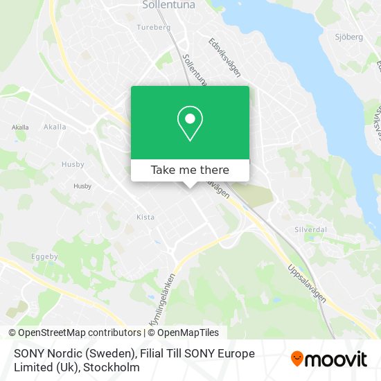 SONY Nordic (Sweden), Filial Till SONY Europe Limited (Uk) map