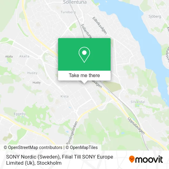 SONY Nordic (Sweden), Filial Till SONY Europe Limited (Uk) map