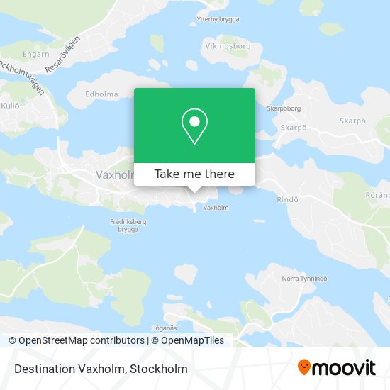 Destination Vaxholm map