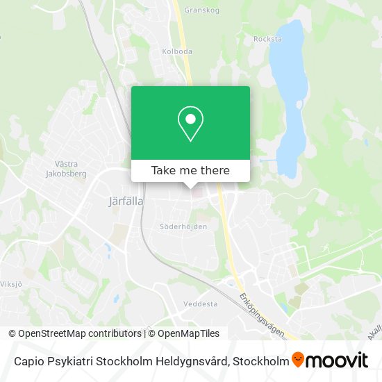 Capio Psykiatri Stockholm Heldygnsvård map