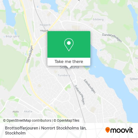 Brottsofferjouren i Norrort Stockholms län map